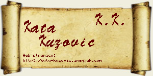 Kata Kuzović vizit kartica